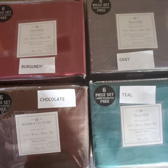 Turquoise NWT New bedding sheets  set 6pc SOFT - Picture 3 of 11